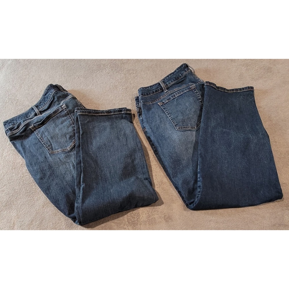 Torrid Boyfriend Straight Jeans 26R Dark Wash Vintage Stretch Denim Plus Size